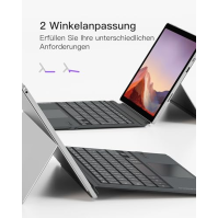 Klávesnice Inateck Surface Pro 7, kompatibilní se Surface Pro 7/7+/6/5/4 s trackpadem, Bluetooth 5.3, 7barevné podsvícení, QWERT